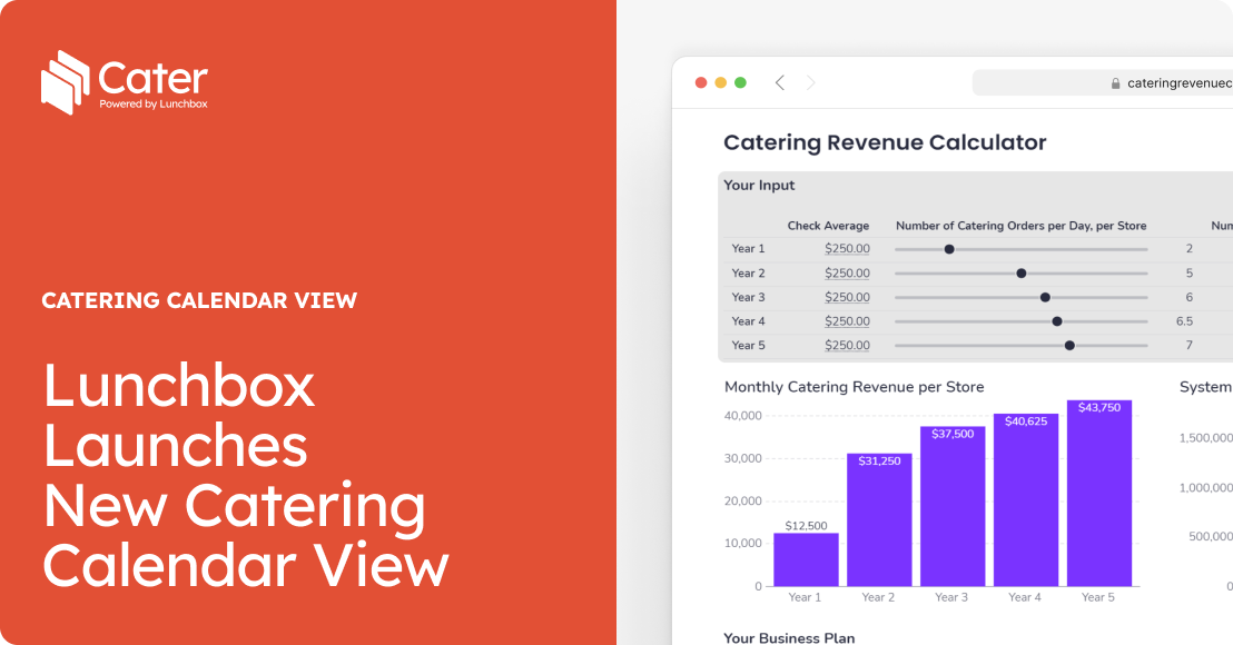 Lunchbox Launches New Catering Calendar View